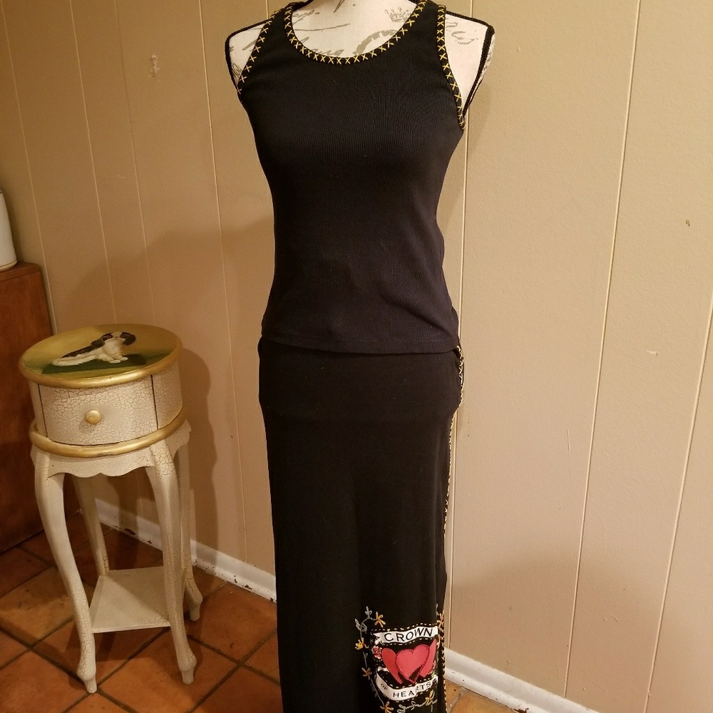 Crown of Hearts 2 piece skirt and top